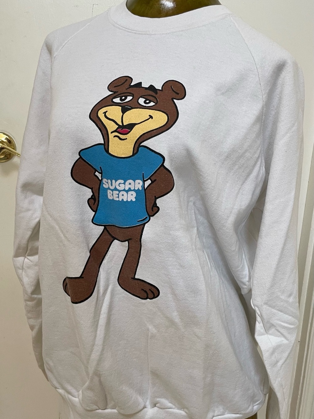 Sugar Bear Graphic White Sweatshirt